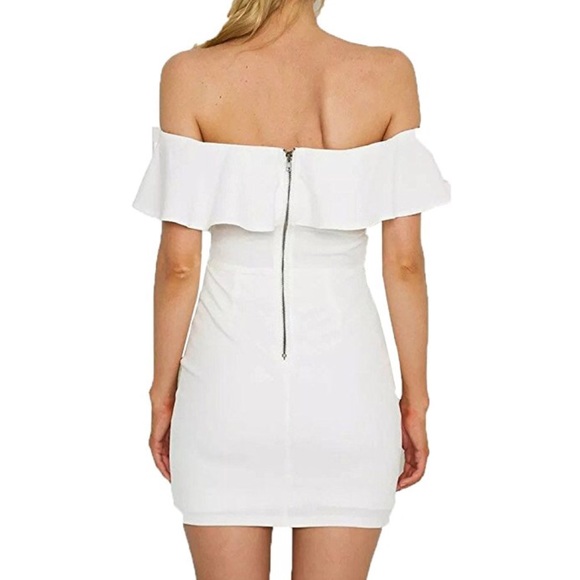 Off Shoulder Señorita Bodycon Fitted Dress - Picture 2 of 8